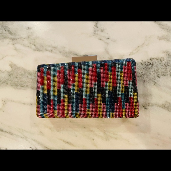 Nina Handbags - Nina New York Rainbow Crystal Clutch and/or bag